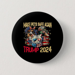 Make Pets Safe Again Trump Harris Debatte über das Button