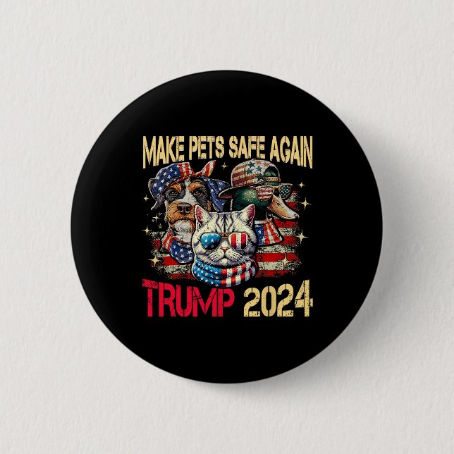 Make Pets Safe Again Trump Harris Debatte über das Button (Vorderseite)