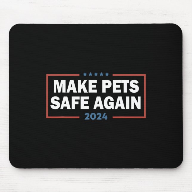 Make Pets Safe Again Trump Harris Dete frisst die  Mousepad (Vorne)
