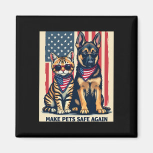 Make Pets Safe Again Trump Katzen Für Trump Mega Magnet