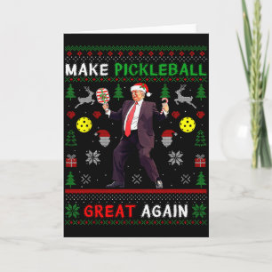 Make Pickleball Great Again Lustiges Weihnachten T Karte