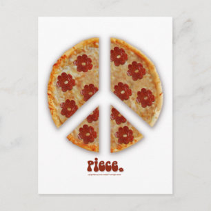 "Make Pizza, Not War" Postkarte