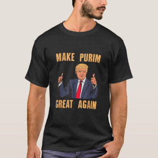 Make Purim Great Again Lustiges Trump Kostüm Hebrä T-Shirt