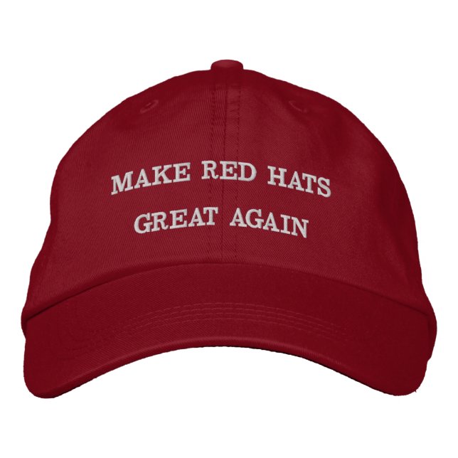 Make Red Hats Great Again Bestickte Baseballkappe (Vorderseite)