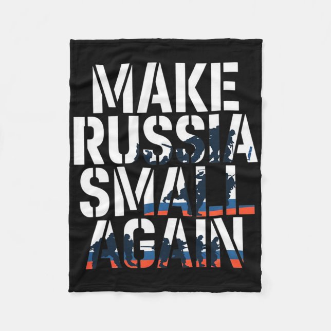 Make Russia Small Again 2  Fleecedecke (Vorderseite)