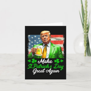 Make Saint Patrick's Day Great Again Usa Flag Lust Karte