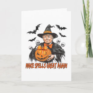 Make Spells Great Again Lustiges Halloween Trump Karte