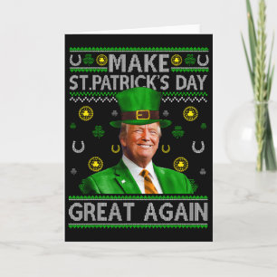 Make St Patrick's Day Great Again Shamrock Trump A Karte