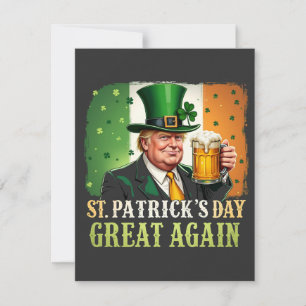 Make St. Patrick's Great Again Trump Irisch  Feiertagskarte