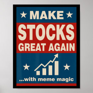 Make Stocks Great Again Trump Neue Wirtschaftspoli Poster
