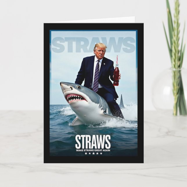Make Straws Great Again Meme-Design  Karte (Vorderseite)