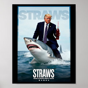 Make Straws Great Again Meme-Design Poster