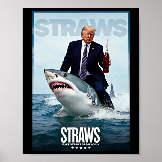 Make Straws Great Again Meme-Design  Poster (Vorne)