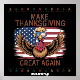Make Thanksgiving Great Again Lustiger Trump Truth Poster
