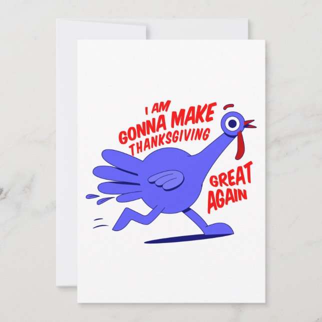 make thanksgiving great again lustiger Truthahn Einladung (Vorderseite)