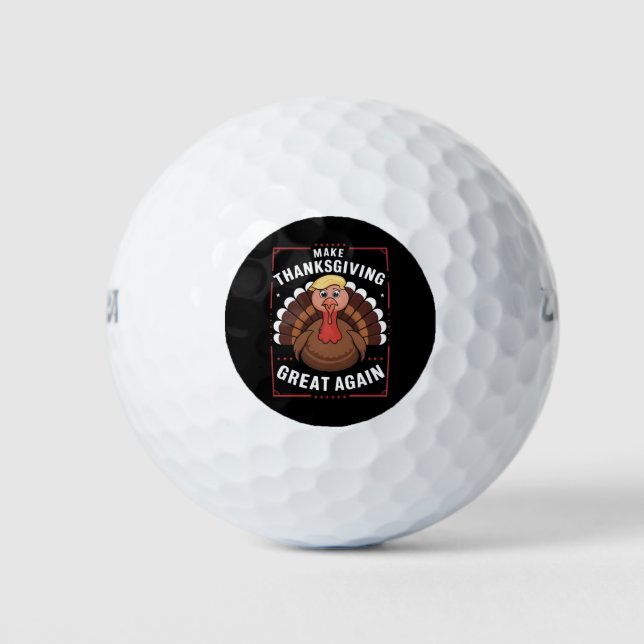 Make Thanksgiving Great Again Trump Turkey Golfball (Vorderseite)