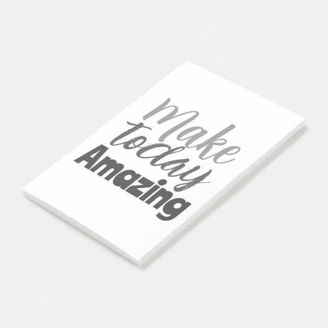 Make Today Amazing Inspirational Quote Post-it Klebezettel (angewinkelt)