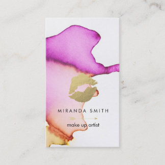 Make up Artist Business Card - Chic Watercolor Terminkarte