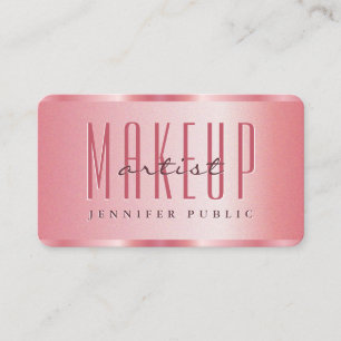 Make up Artist Business Card Elegante Rose Gold Visitenkarte