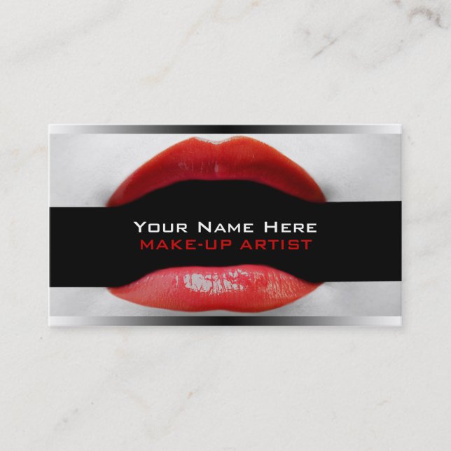 Make-up Artist Business Cards Visitenkarte (Vorderseite)
