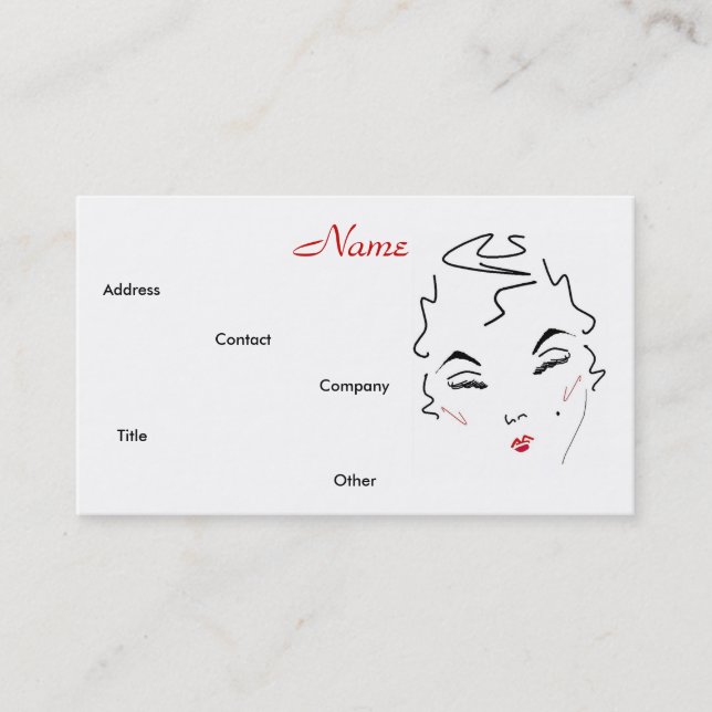 Make-up Artist Classic Lips I Business Card Visitenkarte (Vorderseite)