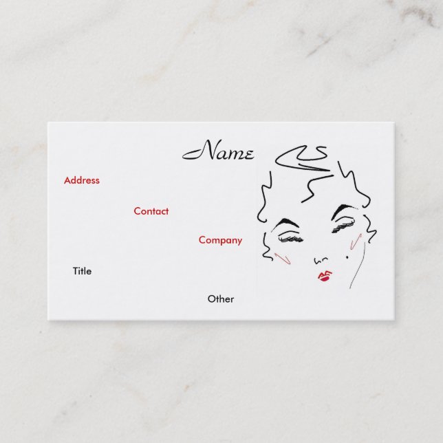 Make-up Artist Classic Lips III Visitenkarte (Vorderseite)