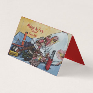 Make-up Artist Design Retro Make-up Tasche Kosmeti Visitenkarten