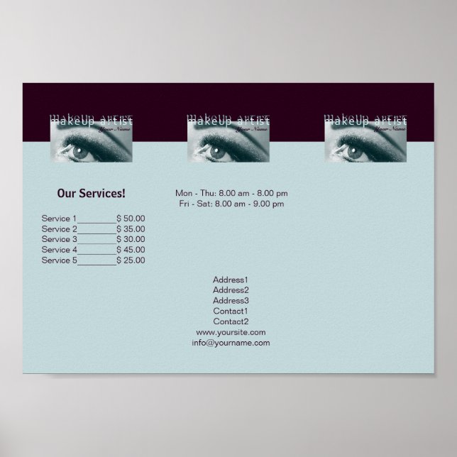 Make-Up Artist - Flyer, Poster (Vorne)