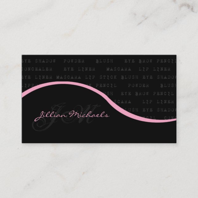 Make-up Artist Make up Woman Business Card Visitenkarte (Vorderseite)