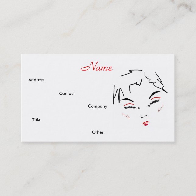 Make-up Artist Trendy I Business Card Visitenkarte (Vorderseite)