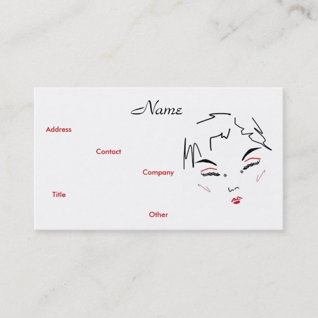 Make-up Artist Trendy V Business Card Visitenkarte (Vorderseite)