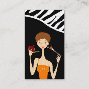 Make up Artist Vector Shop Girl Business Card Visitenkarte