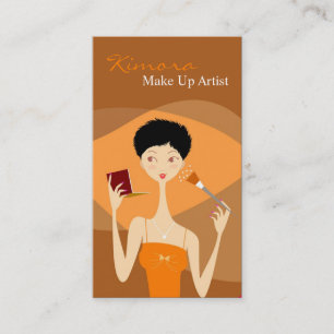 Make up Artist Vector Shop Girl Business Card Visitenkarte