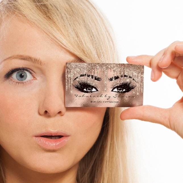Make up Augenbrauen Wimpern Glitzer Tropfen Funkel Visitenkarte (Von Creator hochgeladen)