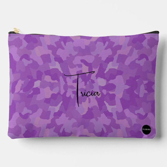 Make-up Bag Purple Camouflage HAMbyWG Zubehörtasche (Vorderseite)