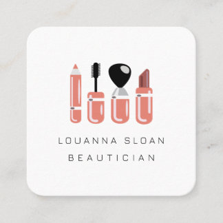 Make up Beautician Beauty Salon Mode Quadratische Visitenkarte