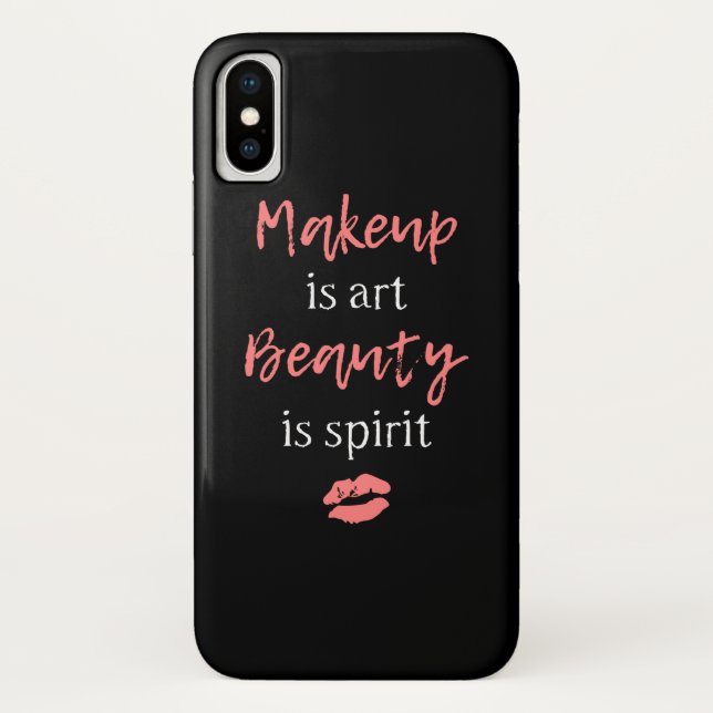 Make-up ist Kunst Schönheit ist Geist Case-Mate iPhone Hülle (Rückseite)