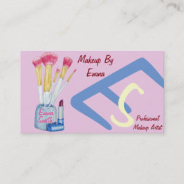 Make-up-Künstler bürsten originelle Kosmetikerinne Visitenkarte