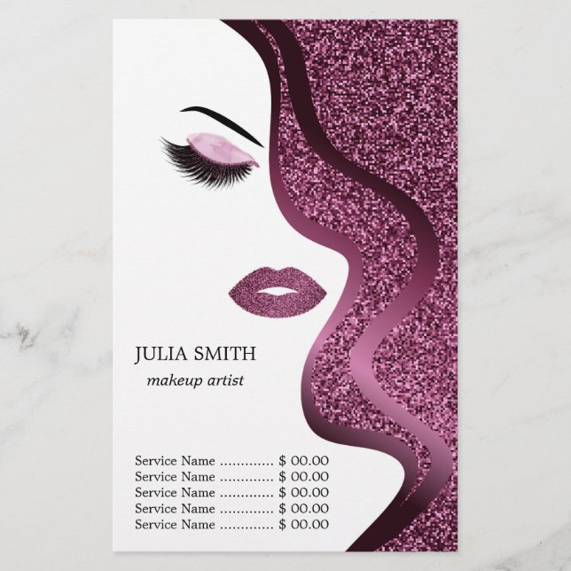 Make-up mit Glittereffekt Flyer (Vorne)