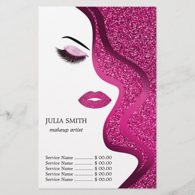 Make-up mit Glittereffekt Flyer (Vorne)