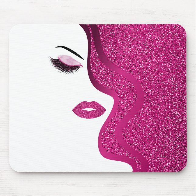 Make-up mit Glittereffekt Mousepad (Vorne)