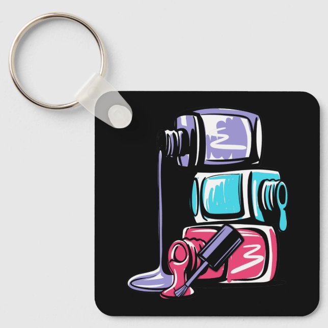 Make up Nail Polnisch Makeup Kosmetik Maniküre Nag Schlüsselanhänger (Vorderseite)