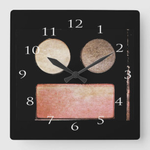 Make-up Palette-Face von Shirley Taylor Quadratische Wanduhr