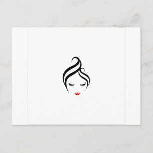 Make-up und Frisur Postkarte