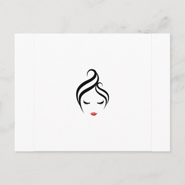 Make-up und Frisur Postkarte (Vorderseite)