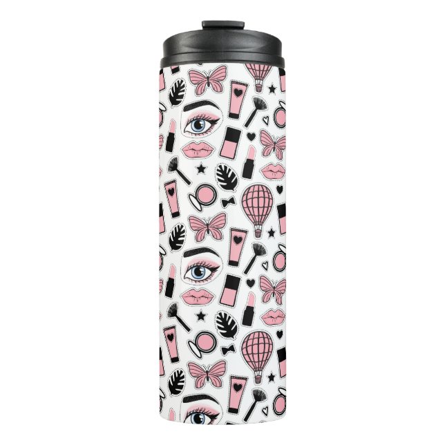 Make-upaufkleber-Muster Thermosbecher (Vorderseite)