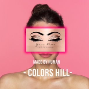 Make-upaugenbraue mustert Peitschen-Salon Visitenkarte