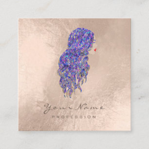 Make-upfriseur peitscht Meerjungfrau-quadratisches Quadratische Visitenkarte