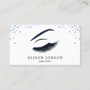 Make-upkünstler-Geschäftskarte mit Glittereffekt Visitenkarte