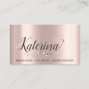 Make-upkünstler-Haar-Salon-Peitschen-rosa Visitenkarte